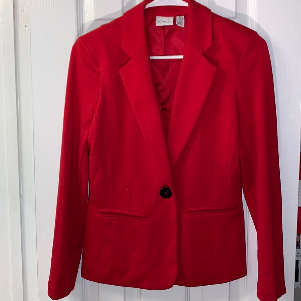 Kim Rogers Petite Small red blazer with shoulder pads